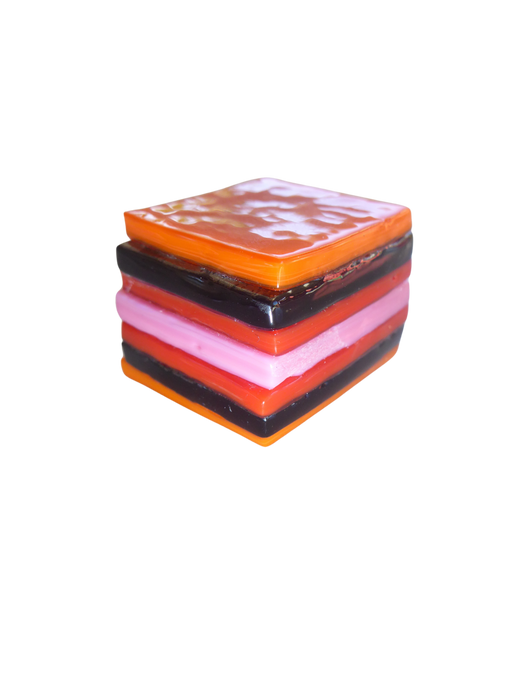Glass liquorice allsort