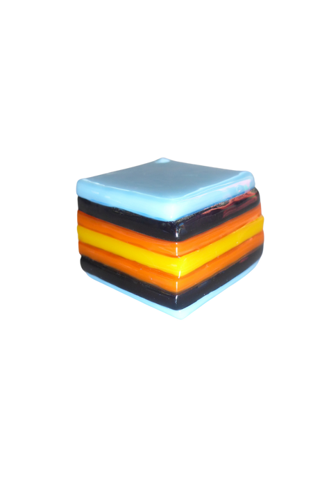 Glass liquorice allsort