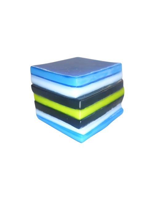 Glass liquorice allsort