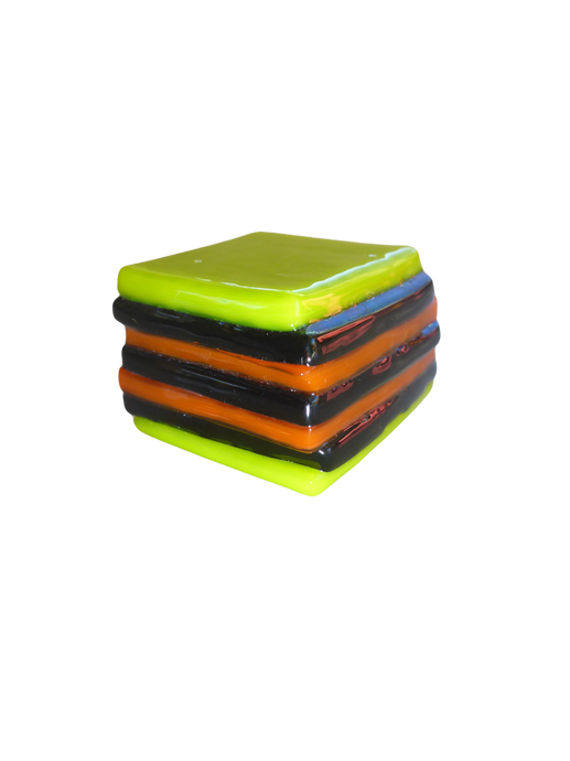 Glass liquorice allsort