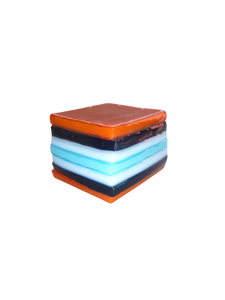 Glass liquorice allsort