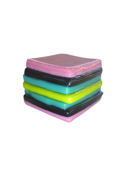 Glass liquorice allsort