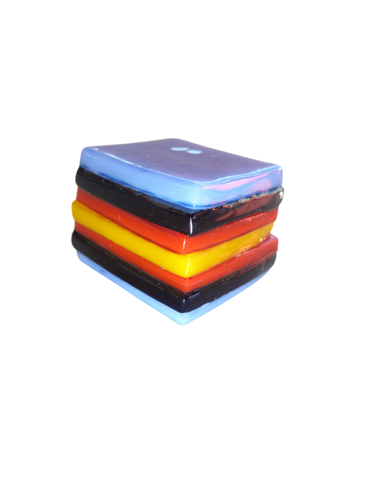 Glass liquorice allsort