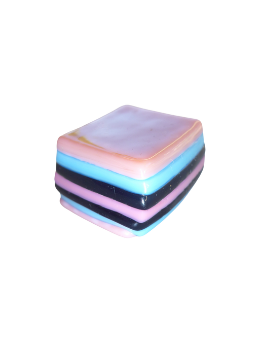 Glass liquorice allsort