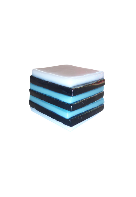 Glass liquorice allsort