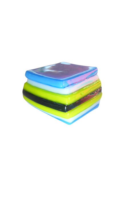 Glass liquorice allsort