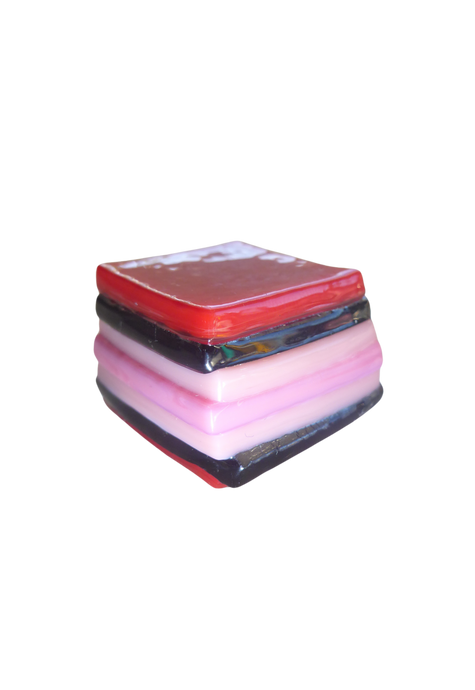 Glass liquorice allsort