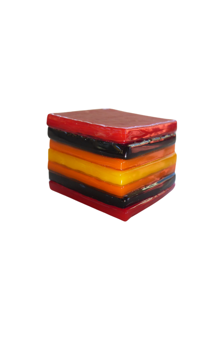Glass liquorice allsort