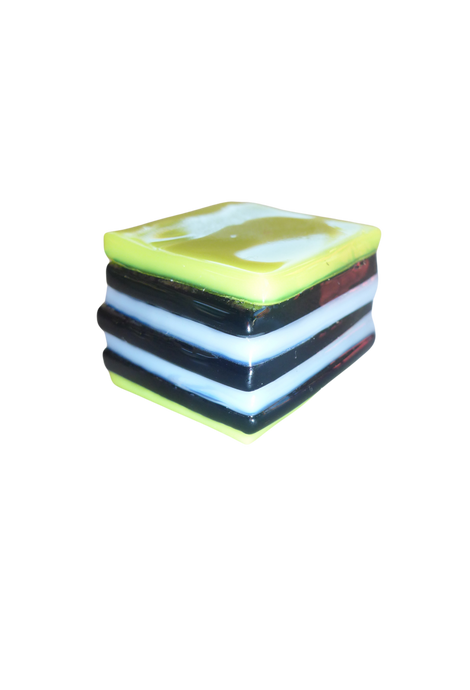 Glass liquorice allsort