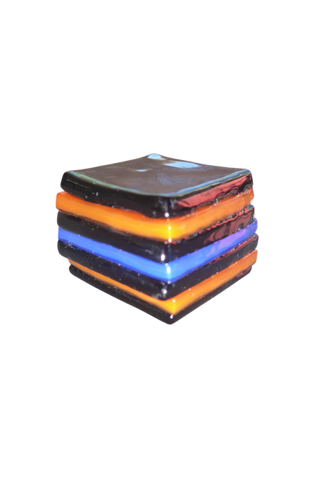 Glass liquorice allsort