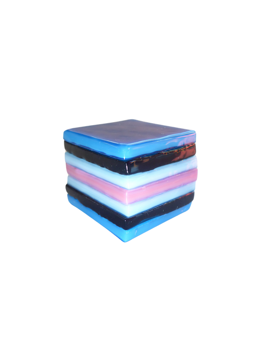 Glass liquorice allsort