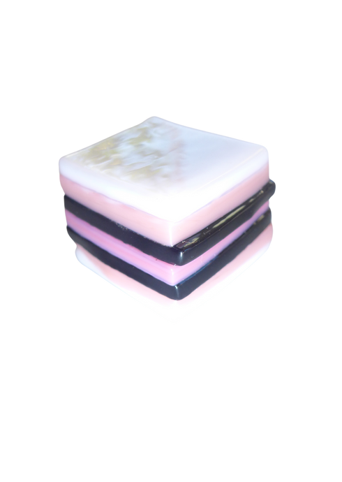 Glass liquorice allsort