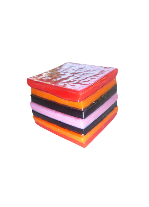 Glass liquorice allsort