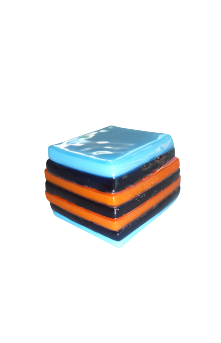 Glass liquorice allsort