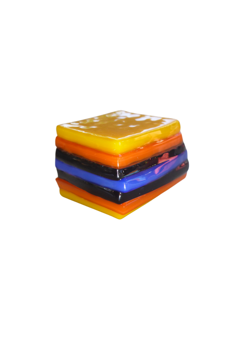Glass liquorice allsort
