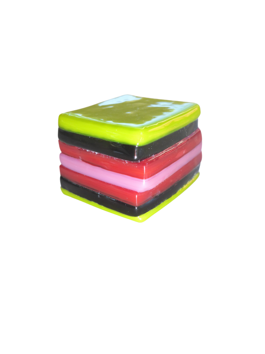 Glass liquorice allsort