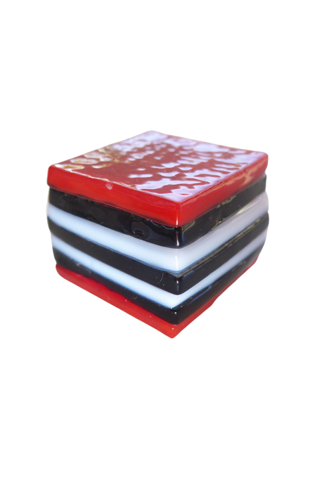 Glass liquorice allsort