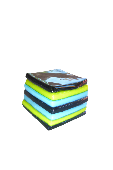 Glass liquorice allsort