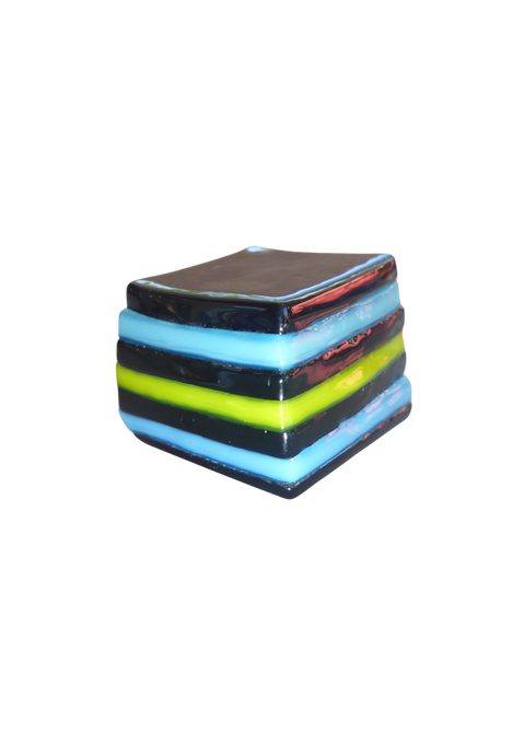 Glass liquorice allsort