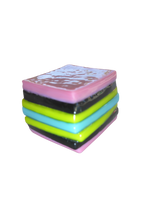 Glass liquorice allsort