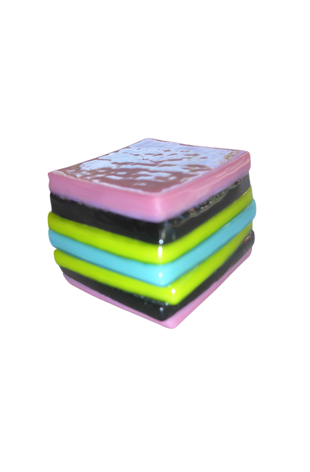 Glass liquorice allsort