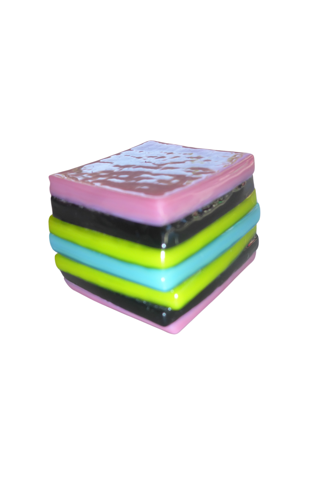 Glass liquorice allsort