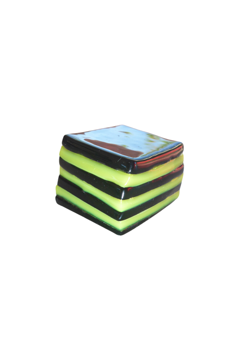 Glass liquorice allsort