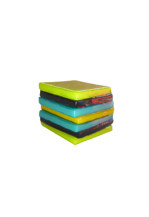Glass liquorice allsort