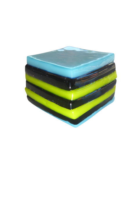 Glass liquorice allsort