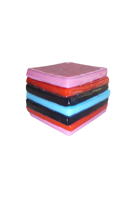 Glass liquorice allsort