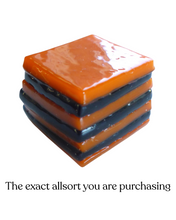 Glass liquorice allsort