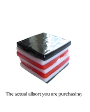 Glass liquorice allsort