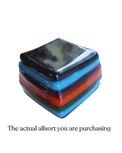 Glass liquorice allsort