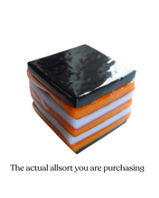 Glass liquorice allsort