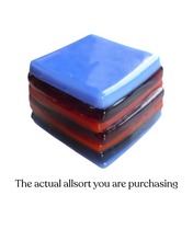 Glass liquorice allsort