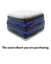 Glass liquorice allsort