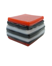 Glass liquorice allsort