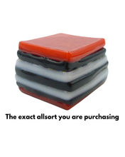 Glass liquorice allsort