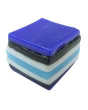Glass liquorice allsort