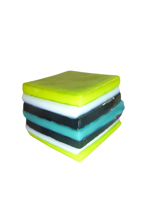 Glass liquorice allsort
