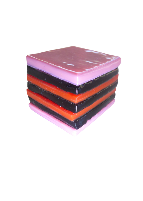 Glass liquorice allsort