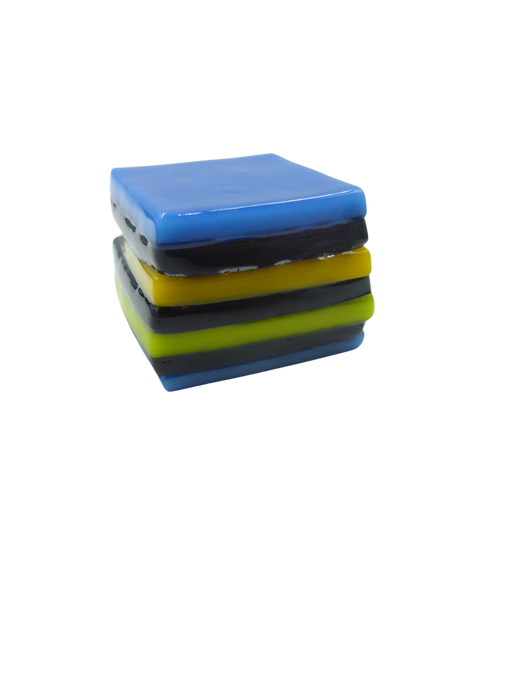 Glass liquorice allsort