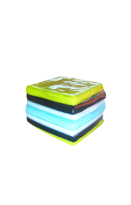 Glass liquorice allsort
