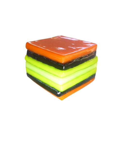 Glass liquorice allsort