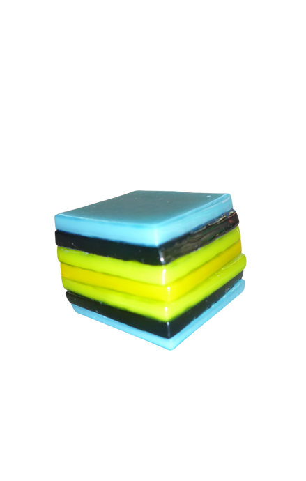 Glass liquorice allsort