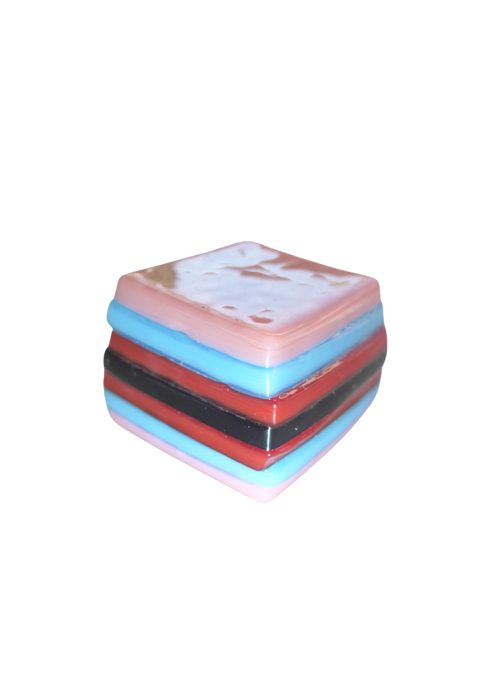 Glass liquorice allsort