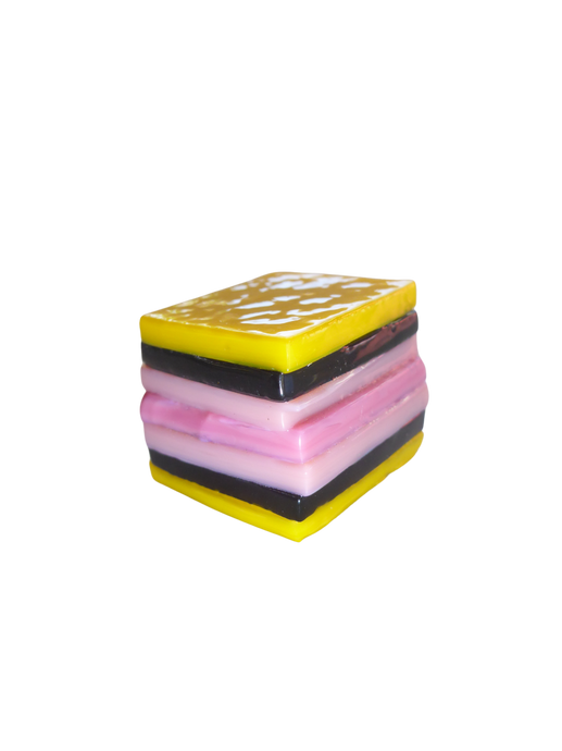 Glass liquorice allsort