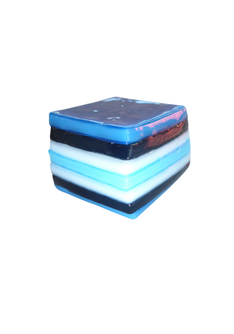 Glass liquorice allsort