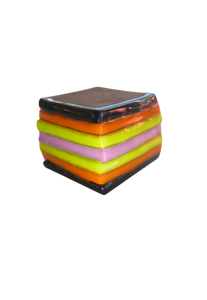 Glass liquorice allsort