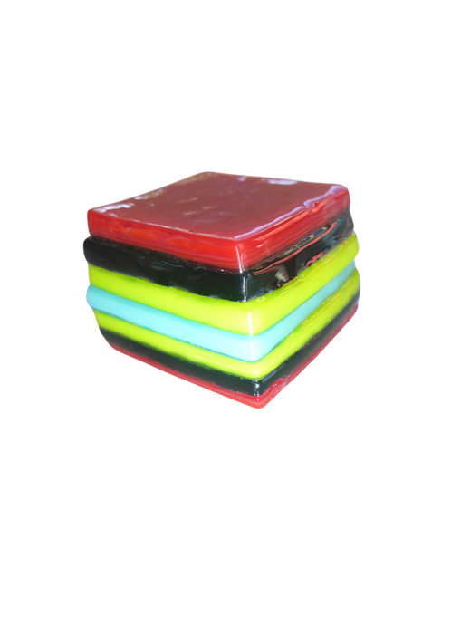 Glass liquorice allsort